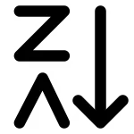 Alphabetical Sorting Two SVG Icon